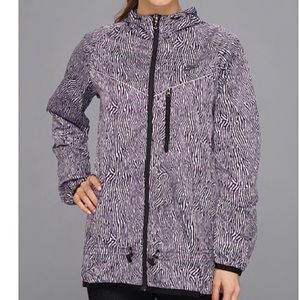 Nike Tech Windrunner Lightweight Jacket Blacklight Flash Zebra Print Purple